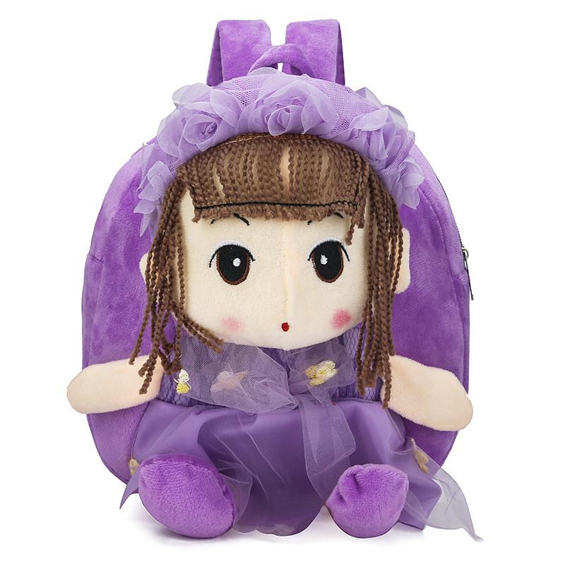 Princess Series Plush Girl Backpack With Breathable Nylon And Adjustable Straps For Toddlers And Preschoolers