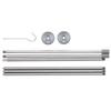 LOGOS Portable Lantern Pole 71905009, Silver, Approx. 45cm Wide x 40cm Deep x 102cm High