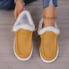 Fashion Comemore Cotton Shoes 2025 Autumn and Winter New Velvet Thickened Fur Warm Flats Casual Slip on Suede Solid Color Snow Loafers