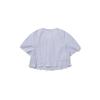 Women S Shirring Ribbon Woven Short Sleeve  Lilac 