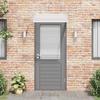Door Awning - Exclusive House - Grey/transparent - 100 X 75 Cm - Polycarbonate/aluminium