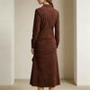 Spring Summer Women Long Sleeve Ruffle Asymmetrical Dress Slim Fitted Elegant Maxi Long Dress