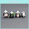 Charming 4pcs/set Lovely Mini Panda Action Figures For Cake Toppers And Collectibles