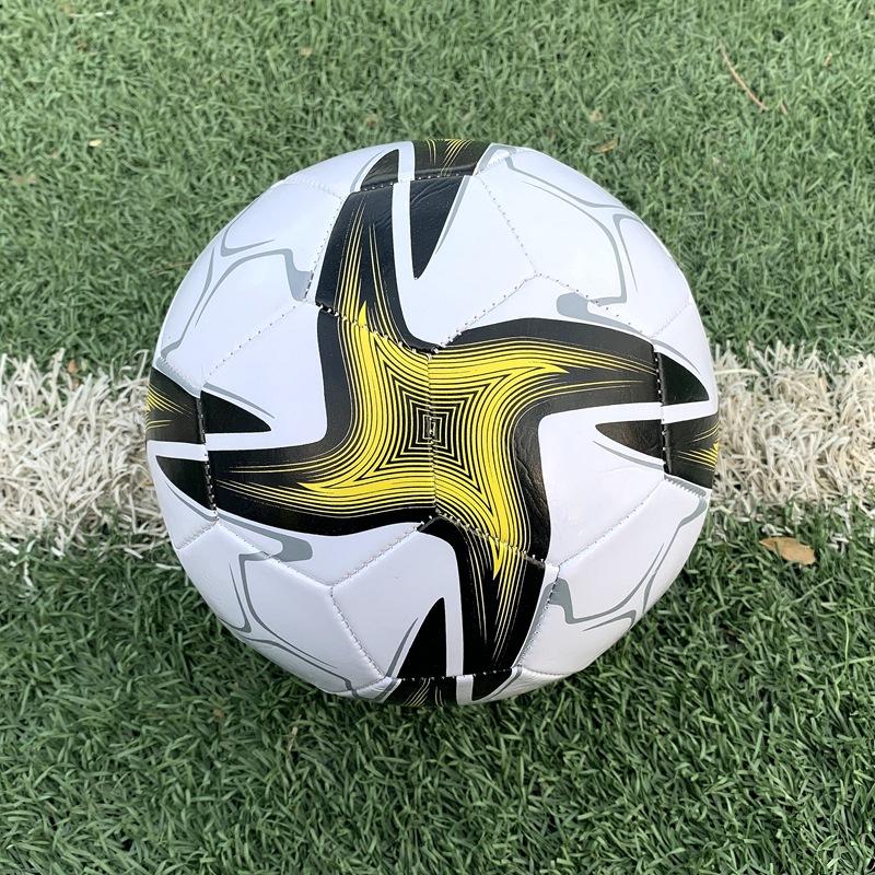 Size 5 Machine-Stitched Soccer Ball Black White Thicken Durable for School Exam Match Training Size 4 3 for Kids Students