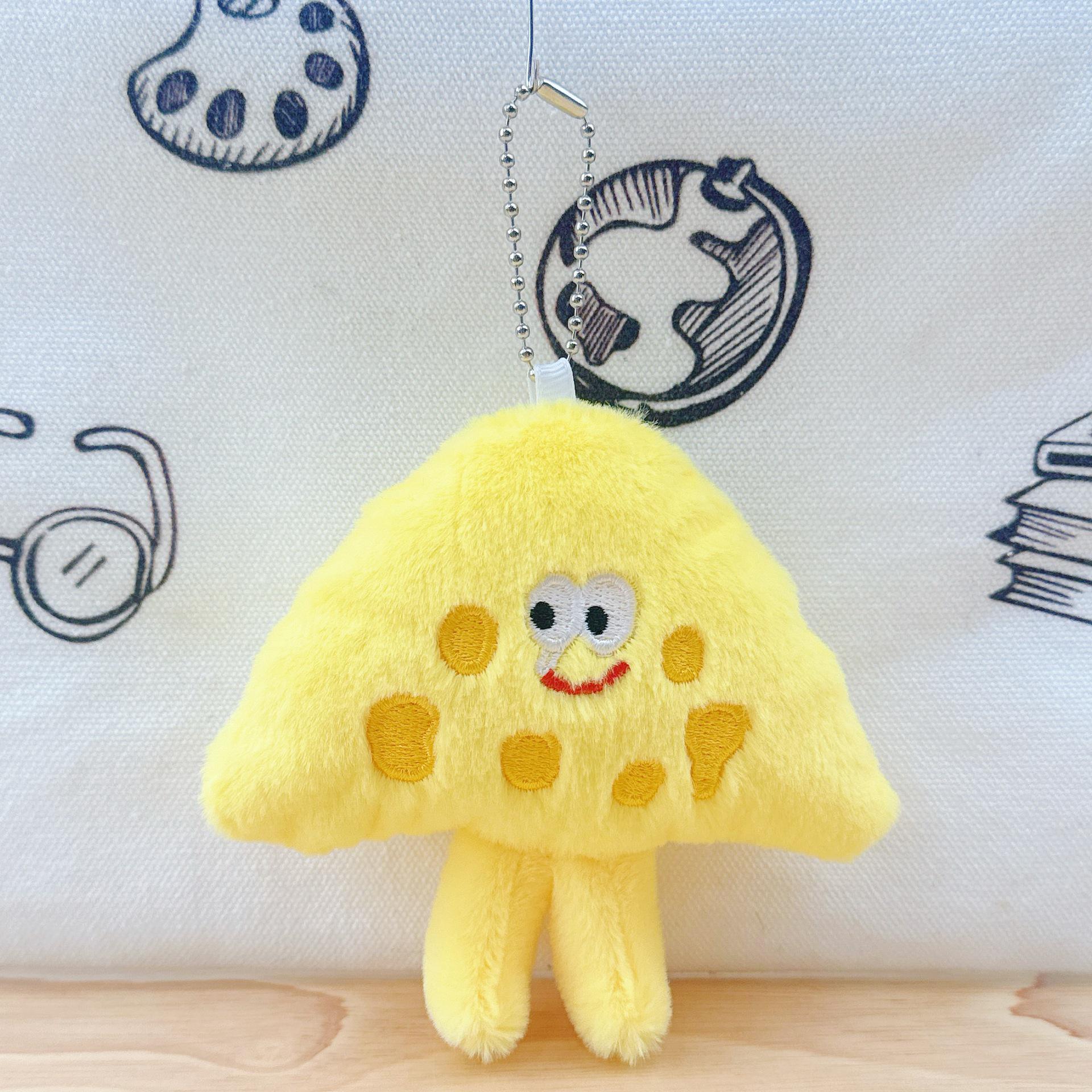 

Креативная плюшевая брошь-подвеска в стиле Douyin в виде сырного сэндвича, шарм для сумки 10 cm High