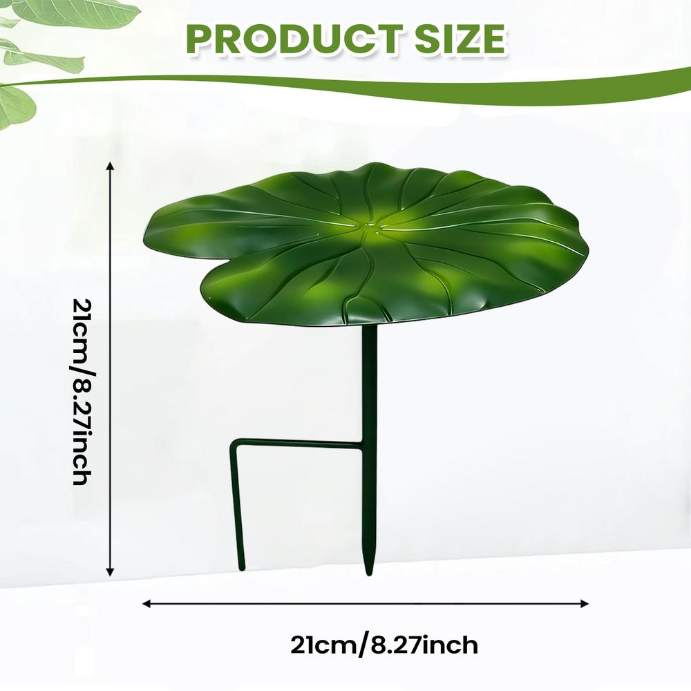 21cm Leaf Shape Plant Umbrellas for Outdoor Plants Metal Sun Shade Garden Umbrella for Flowers with Stake for Potted plants зелёный
