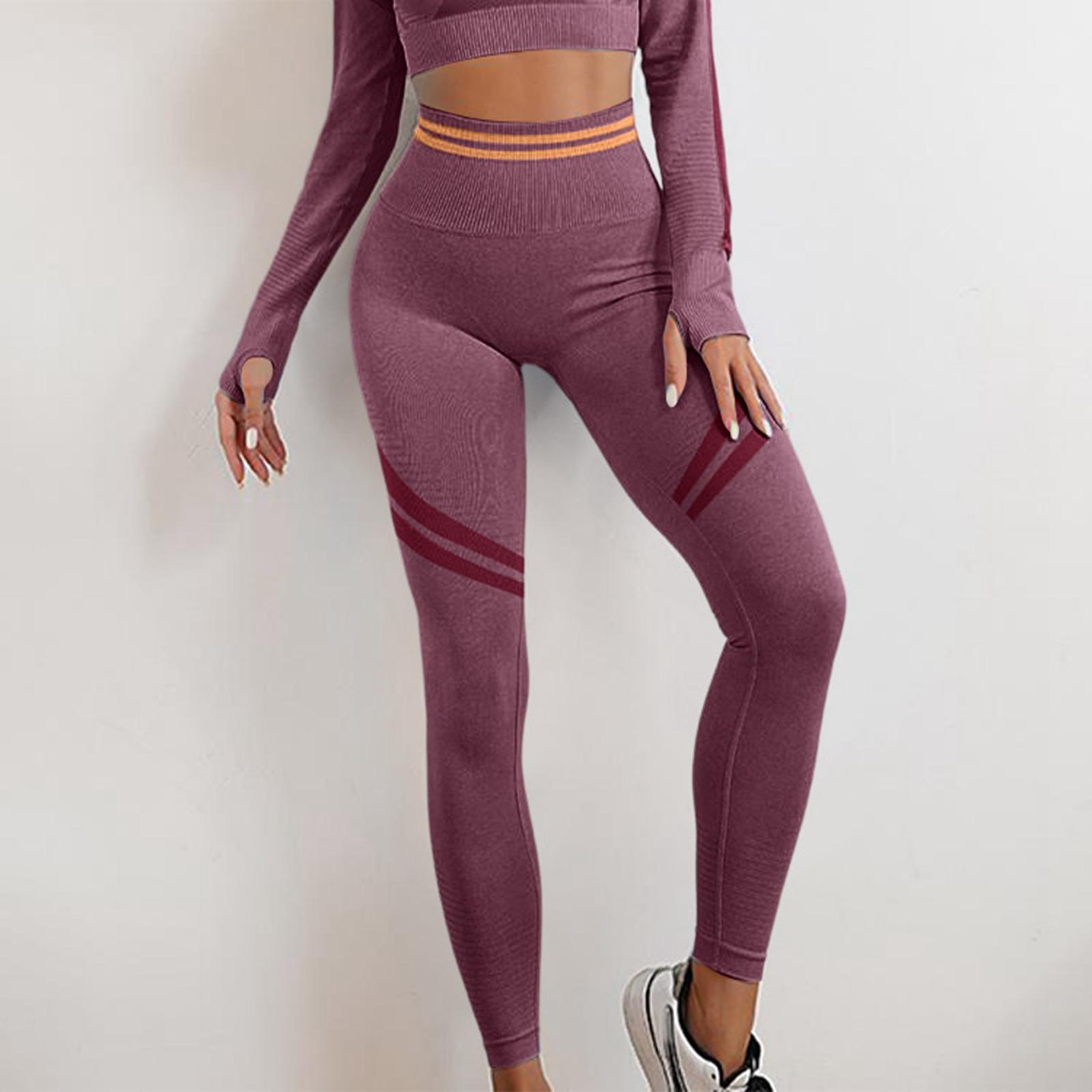 

Women s Casual New Fitness Yoga Pants Quick-Drying Sports Pants Running Pants M фіолетовий