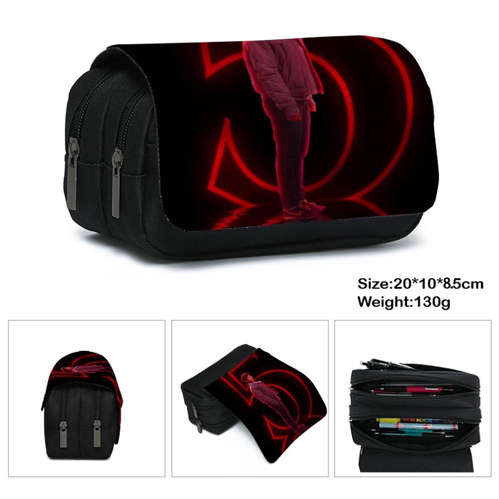 Stranger Things 5 Pencil Case, Large Capacity Multi-Layer Storage, Wear-Resistant Oxford Cloth Student Stationery Bag