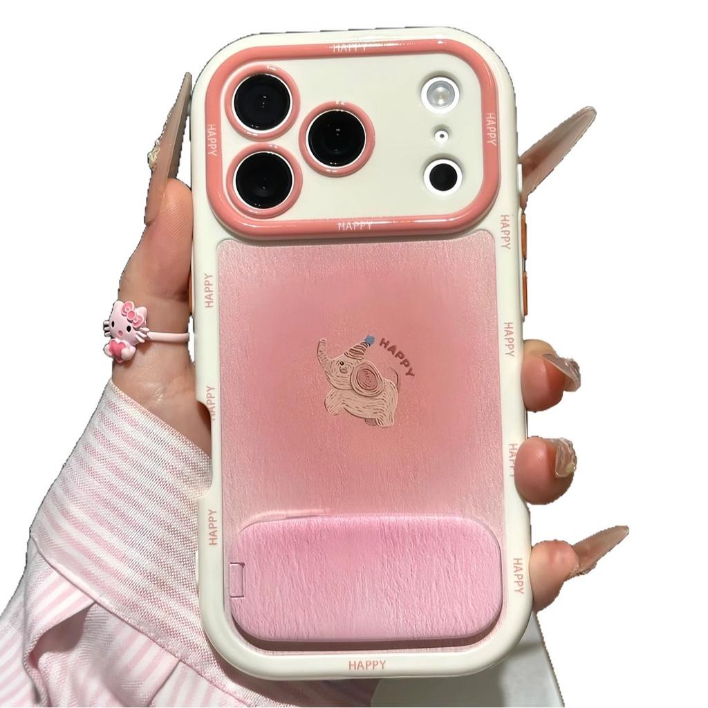 The pink and blue elephant bracket is suitable for Huawei mate70pro mobile phone case pura80nova14/13 glory.
