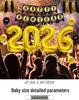 32-inch Gold 2025 New Year Number Foil Balloons - Party Decoration Set