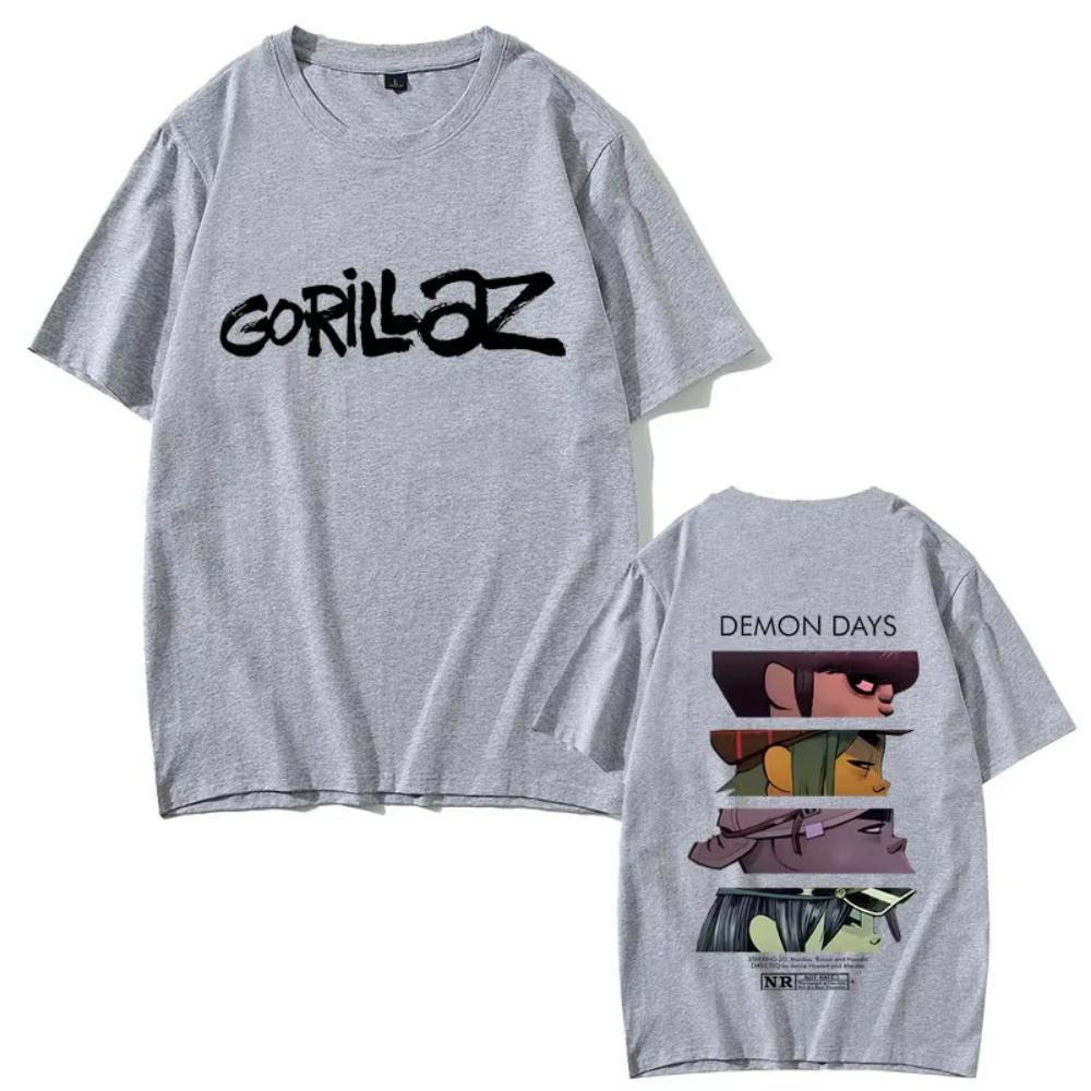 

Rock Band Gorillaz Demon Days Eyes Print T-shirts Men Women Hip Hop Fashion Oversized Streetwear Male Casual Soft Cotton T Shirt 4XL