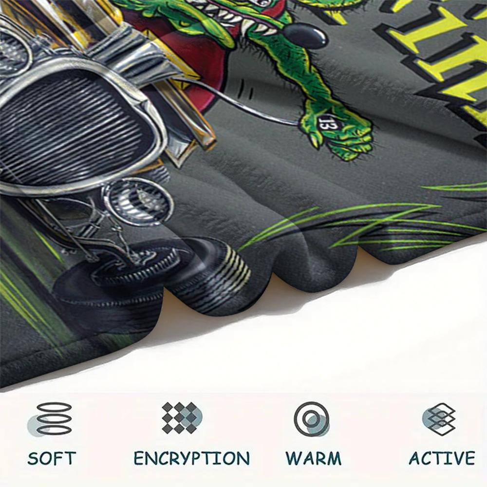 1 szt. Flanelowy Koc z Nadrukiem Kreskówkowym, Wysoka Jakość, Wygodny na Wszystkie Pory Roku, Wystrój Domu, Ciepło i Komfort, Idealny na Prezent Świąteczny lub Urodzinowy