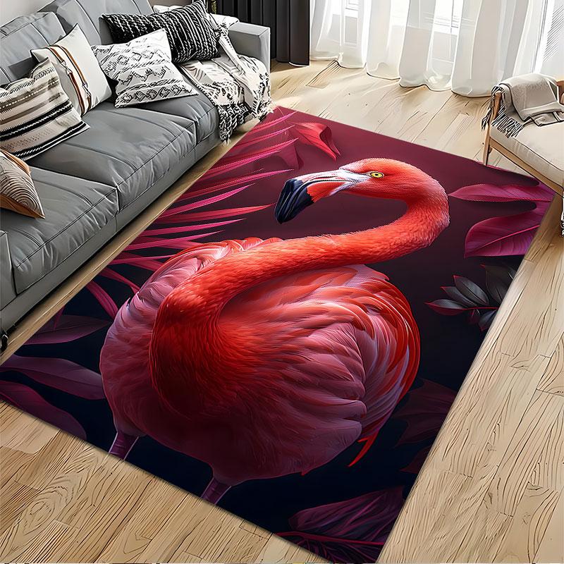 Tropical Flamingo Art Carpet Suitable As a Non-slip Mat for the Living Room or Bedroom Sofa