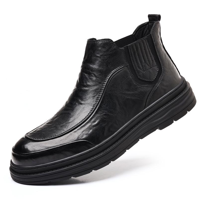 

Мужские ботильоны челси Martin в стиле ретро из кожи - британский стиль, средней высоты, для осени/зимы 39