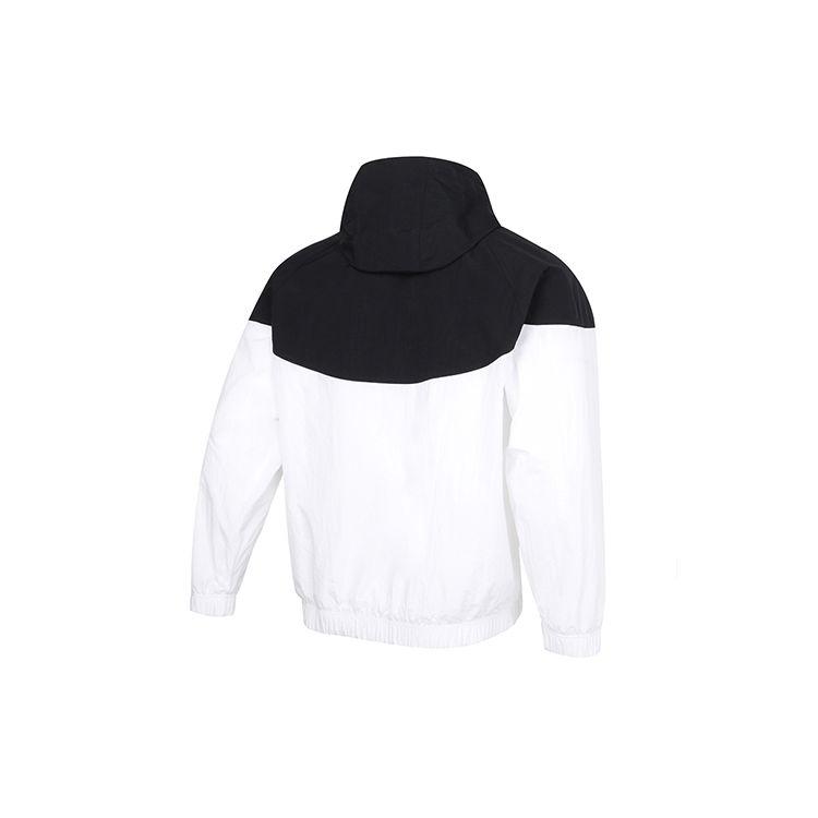 Nike Panelled Colorblock Hooded Jacket Men Outerwear Black White DA2493-010
