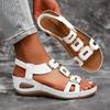 Fashionable Women's Thick-Soled Open-Toe Sandals Breathable Platform Heel with Ankle Straps, Slip-on Design, Elegant and Comfortable
