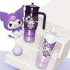 Cartoon Water Cup Large Capacity Vacuum Insulation Stainless Steel Clamshell Straw Environmental Cute Design