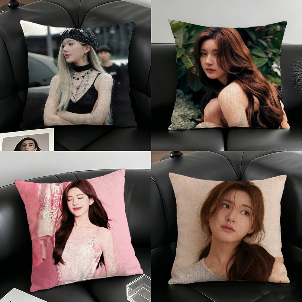 Rosy Zhao Actor Pillow Case Linen Pillow Covers Cover For Couch Living Room Bench Patio Floor Linen Home Decor