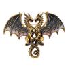 Matte Finish Metal Double Headed Dragon Brooch 1Pcs Unisex Animal Pin Fashion Accessory for Blazer Backpack Daily Outfit
