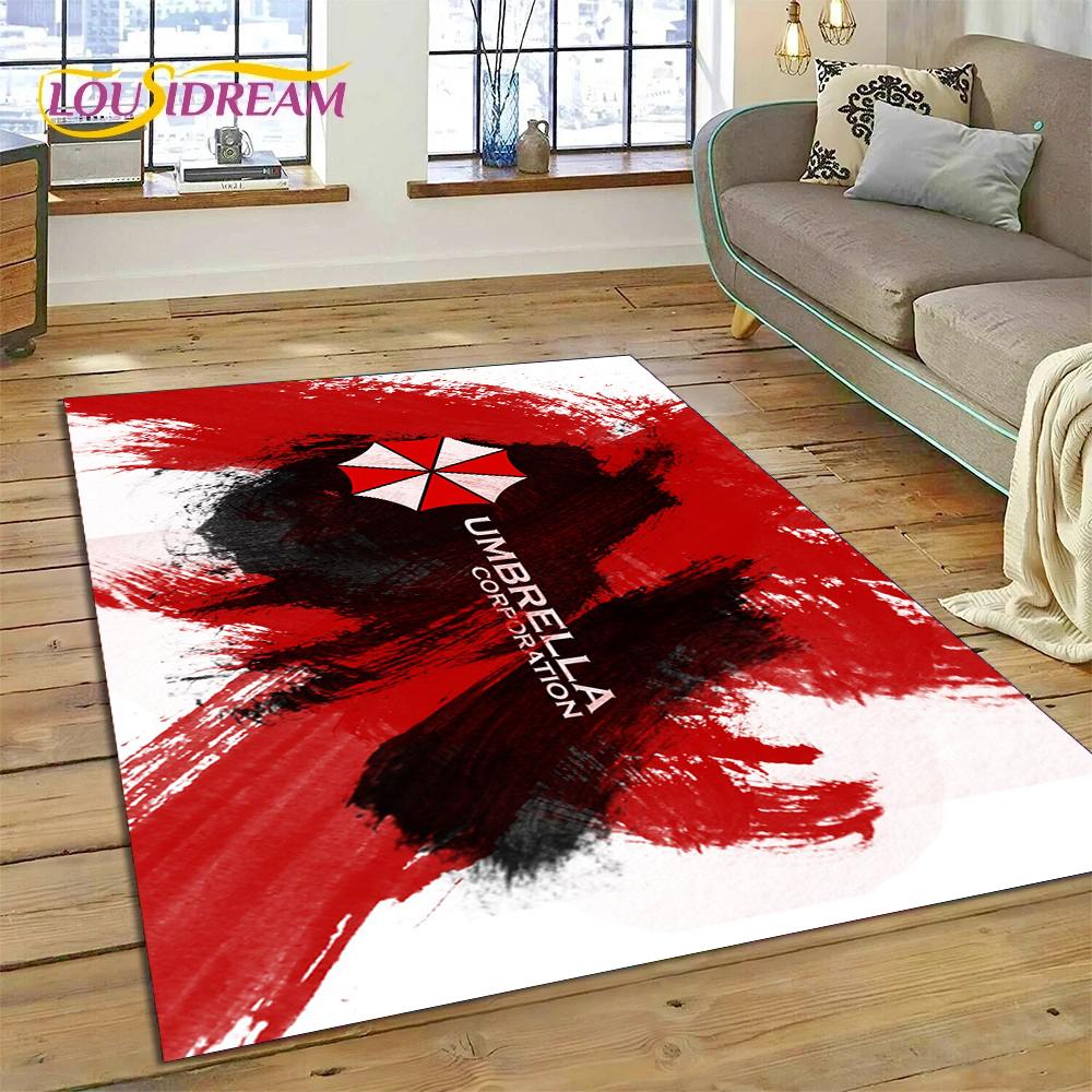 3D Lastest Horro Games R-Resident Evil Rug Carpet for Living Room Bedroom Home Decor,Non-slip Decoration for Sofa Doormat Gifts