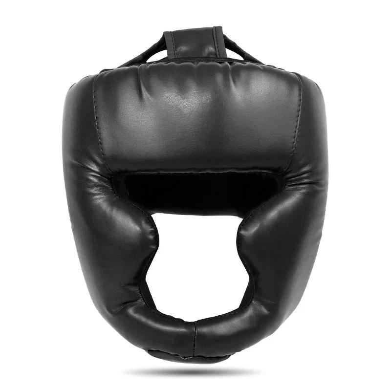 1pc Boxing Helmet PU Leather Kickboxing Fight Training Free Fight Head Protection Helmet Adults Kids Equipment Fitness