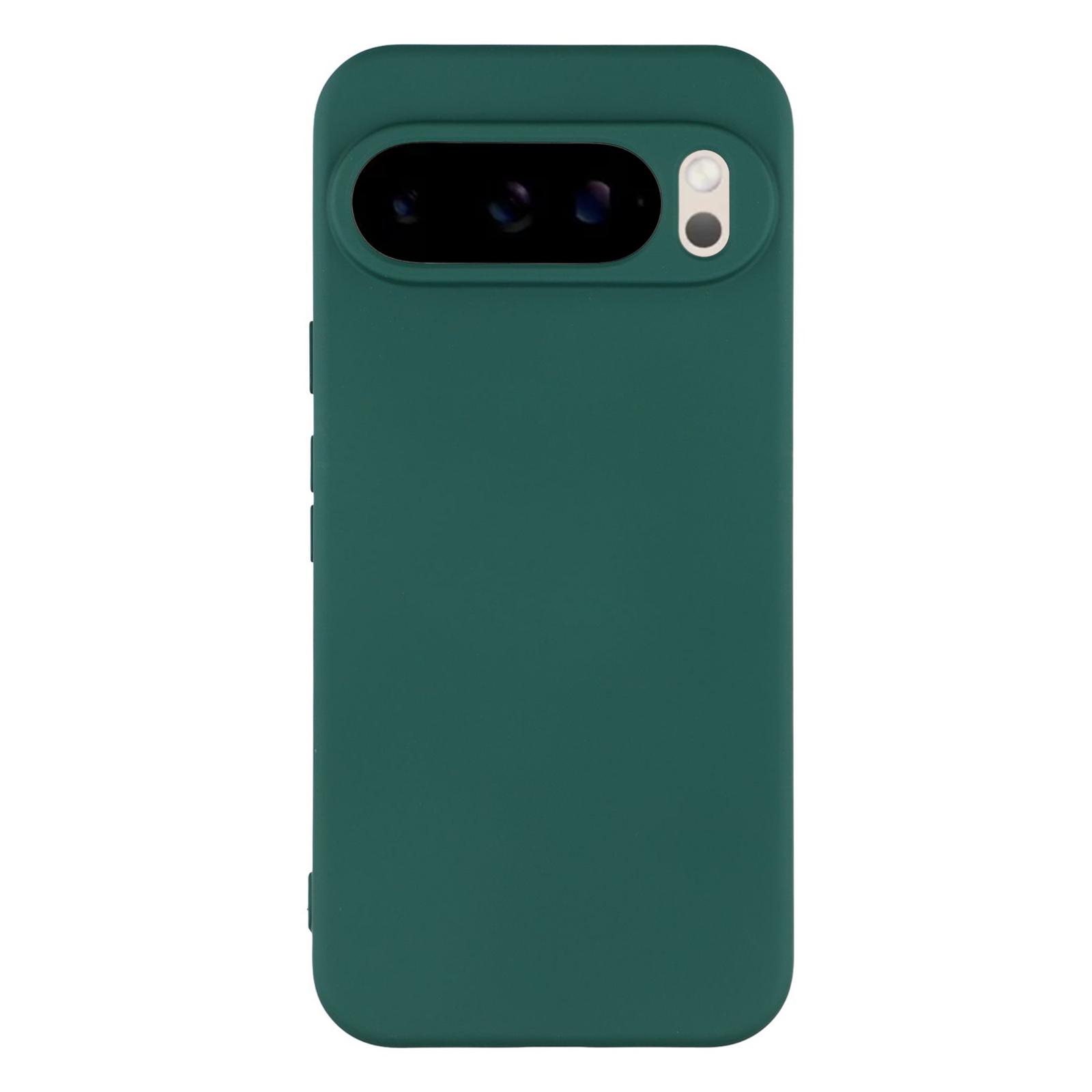 

For Google Pixel 10 Pro XL TPU Case Soft Fiber Lining Anti-Scratch Phone Cover Army Green
