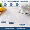 Clear Silicone Stretch Food Wrap, Square 10 / 15 / 20cm, 1 Piece