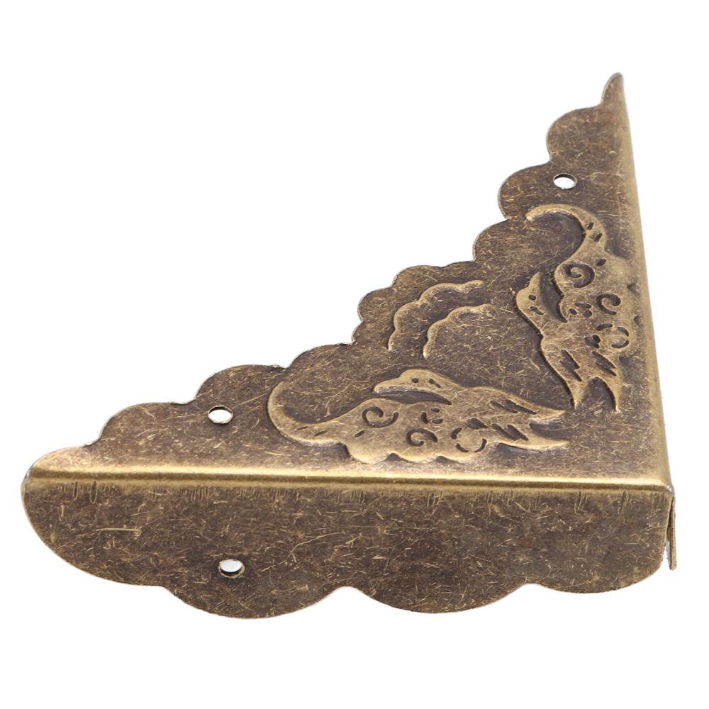 40pcs Iron Box Corner Protectors Bronze Furniture Corner Guard Corner Protectors  Wooden Chest