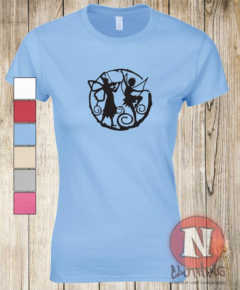 Camiseta Ajustada Para Damas Fairy Dance Con Gráficos