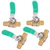 4pcs 1 4in Ball Valve Thicken Double External Thread Brass Drain Shut Off Switch Water Pipe Plumbing Systerm