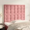 Day and Night - Day and Night Headboards 2 Units of Pink Velvet 90x5x78/88 Cm