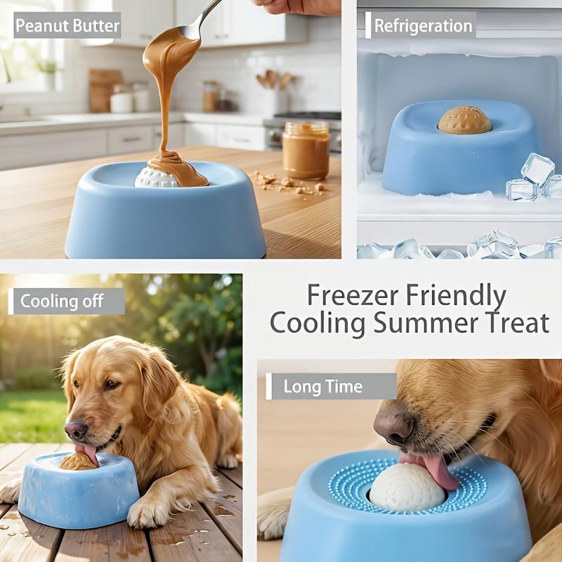 Liquid Slow Dog Bowls Anti-slip Ball-shaped Bone Soup Dog Licking Bowl Licking Bowl for Healthy Eating Non-Slip and Anti-Chokin