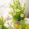 Flower Display Fake Wildflowers Artificial Flower Potted Plastic Lifelike Fake Greenery Artificial Daisy Bonsai Party Decoration