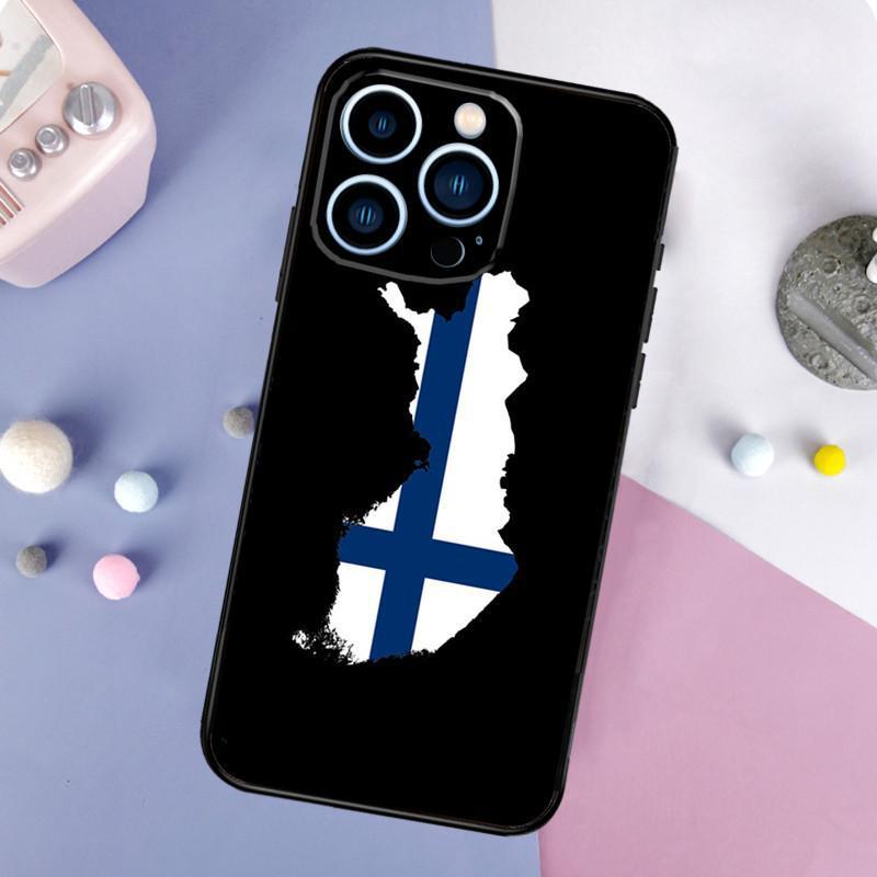 Iphone14 Plus Handyhülle, Finnische Flagge Handyhülle, Bemalt Anti-Sturz Für Anti-Sturz Hand