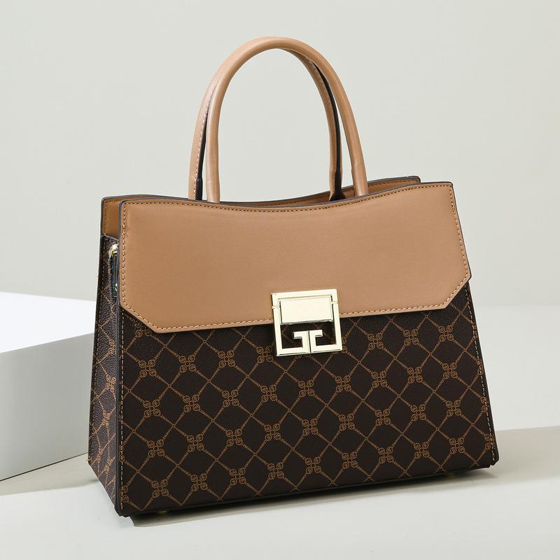 

Women s handbag fashion classic presbyopia bag new large-capacity bag contrasting color temperament portable shoulder bag