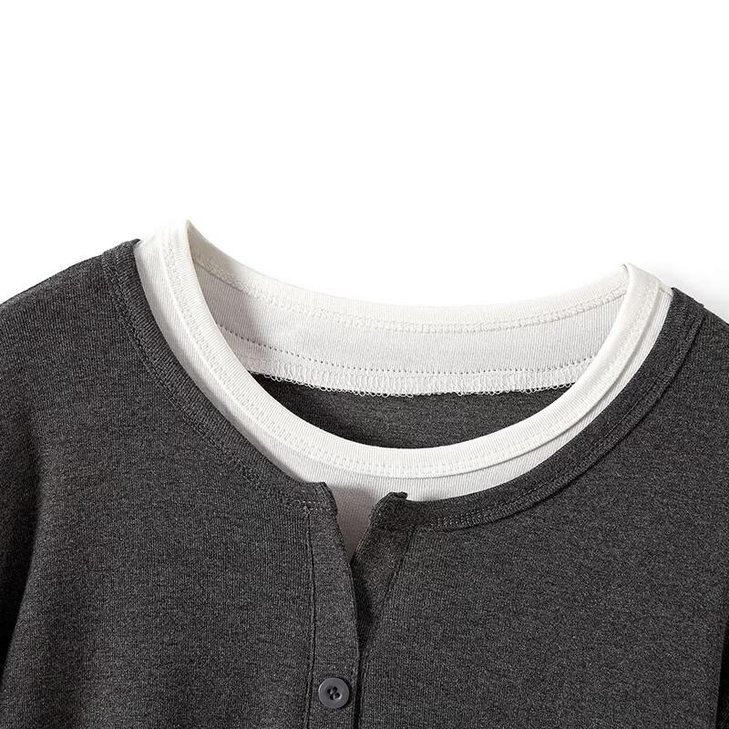 Shechi Women's Faux Two-Piece Knit Long Sleeve Top