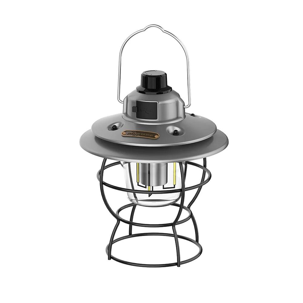 Rechargeable Camping Lantern Stepless Dimming Portable Waterproof for Hiking Fishing Emergency Home Power Outages Indoor Out