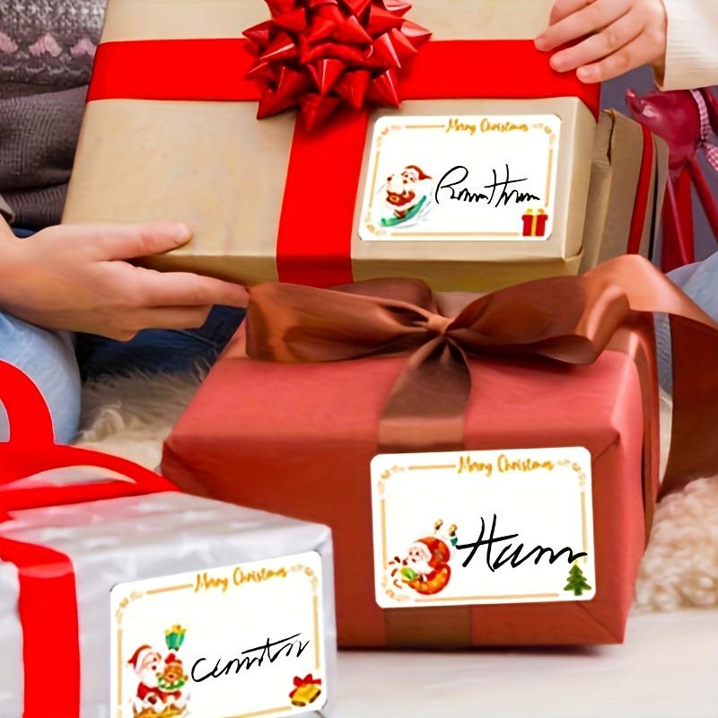 120 Stück Festliche Weihnachtsgeschenkanhänger - Wiederverwendbare Papieretiketten mit Santa-, Schneemann- & Baum-Designs, Weihnachtsdekorationen