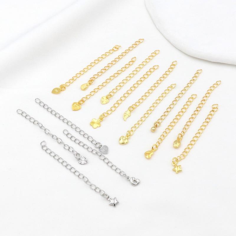 K Bag Gold Color Retention Tail Chain Extension Chain Homemade Bracelet Necklace DIY Handmade Accessories Handmade Jewelry Material D