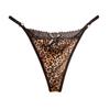 Leopard Print Lace Thong - Sexy, Seductive, and Hollowed-Out Women's Lingerie
