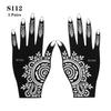 Nuovo Stencil Tatuaggio Henna Moda Tatuaggi Temporanei Mano Kit Pittura Body Art DIY Adesivo Modello Matrimonio Indiano Strumenti Kit Pittura