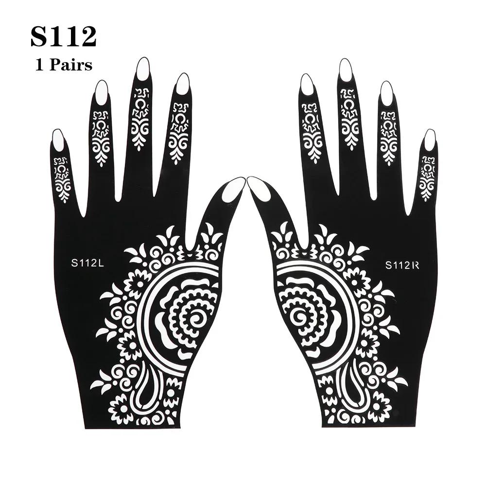 Nuovo Stencil Tatuaggio Henna Moda Tatuaggi Temporanei Mano Kit Pittura Body Art DIY Adesivo Modello Matrimonio Indiano Strumenti Kit Pittura