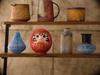 Wooden carved lucky Daruma doll Consecrated with prayers at Shorinzan Daruma Temple wooden Buddha figure Daruma (size 0.5, S) - - Daruma, carving,