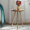 Round Side Table Wooden Legs Single Nesting Coffee Table Home Living Room Decoration and Furniture