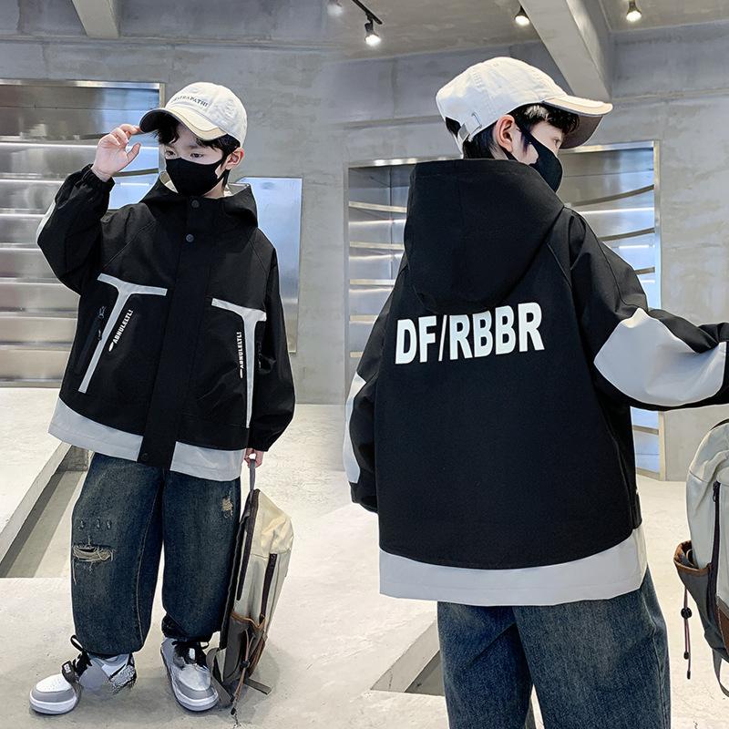 Boys Fashion Jacket Spring and Autumn Children Windproof Outdoor Jacket