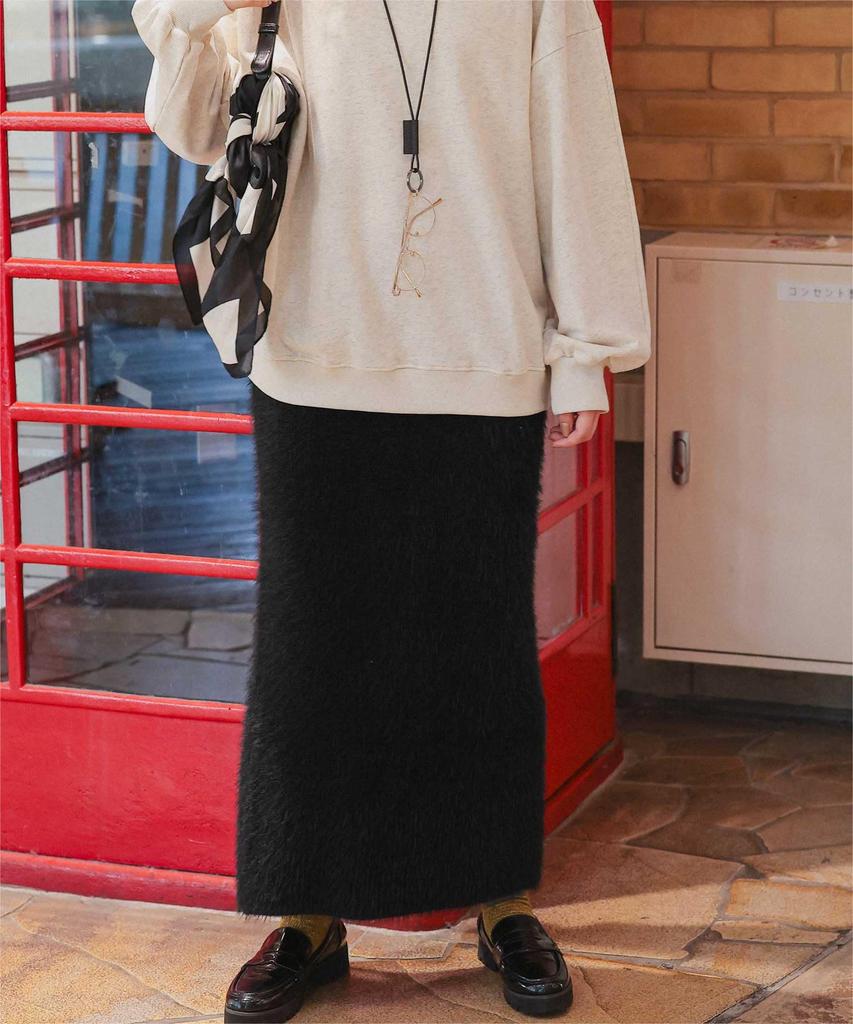 Titibait Shaggy Strickrock AGXP4366 Klein Schwarz I-Linie Damen