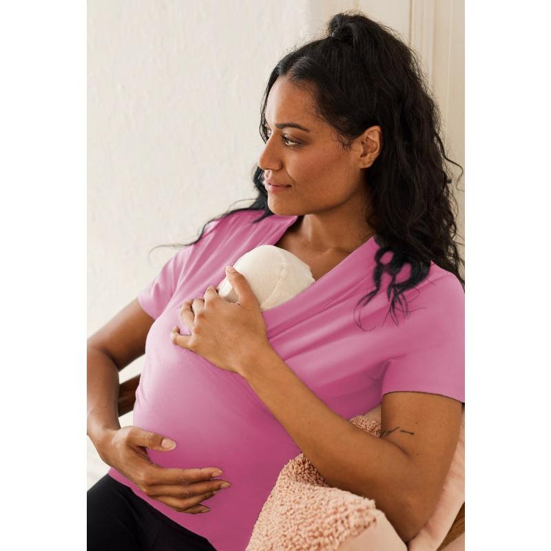 

women s Wrap V Neck Short Sleeve Maternity Top Tie Knot Breastfeeding T-shirt Casual Daily Blouse 3XL рожевий