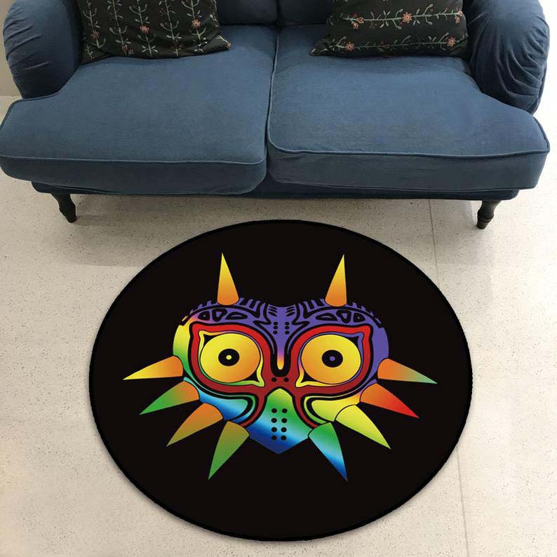 Zelda Round Rug Herní židle Koberec 3D Classic Cartoon Round Mat Dětský pokoj Dekorace Obývací pokoj Ložnice Dětský koberec