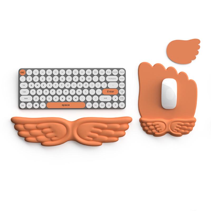 Silikon-Memory-Schaum-Handgelenkauflage für Maus und Tastatur mit Handyhalter