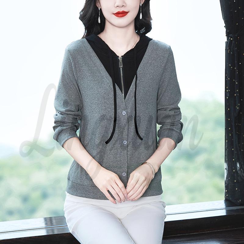 

2026 Autumn Pure Cotton Hooded Sweatshirt: Loose Fit Casual Plus Size Top 2XL